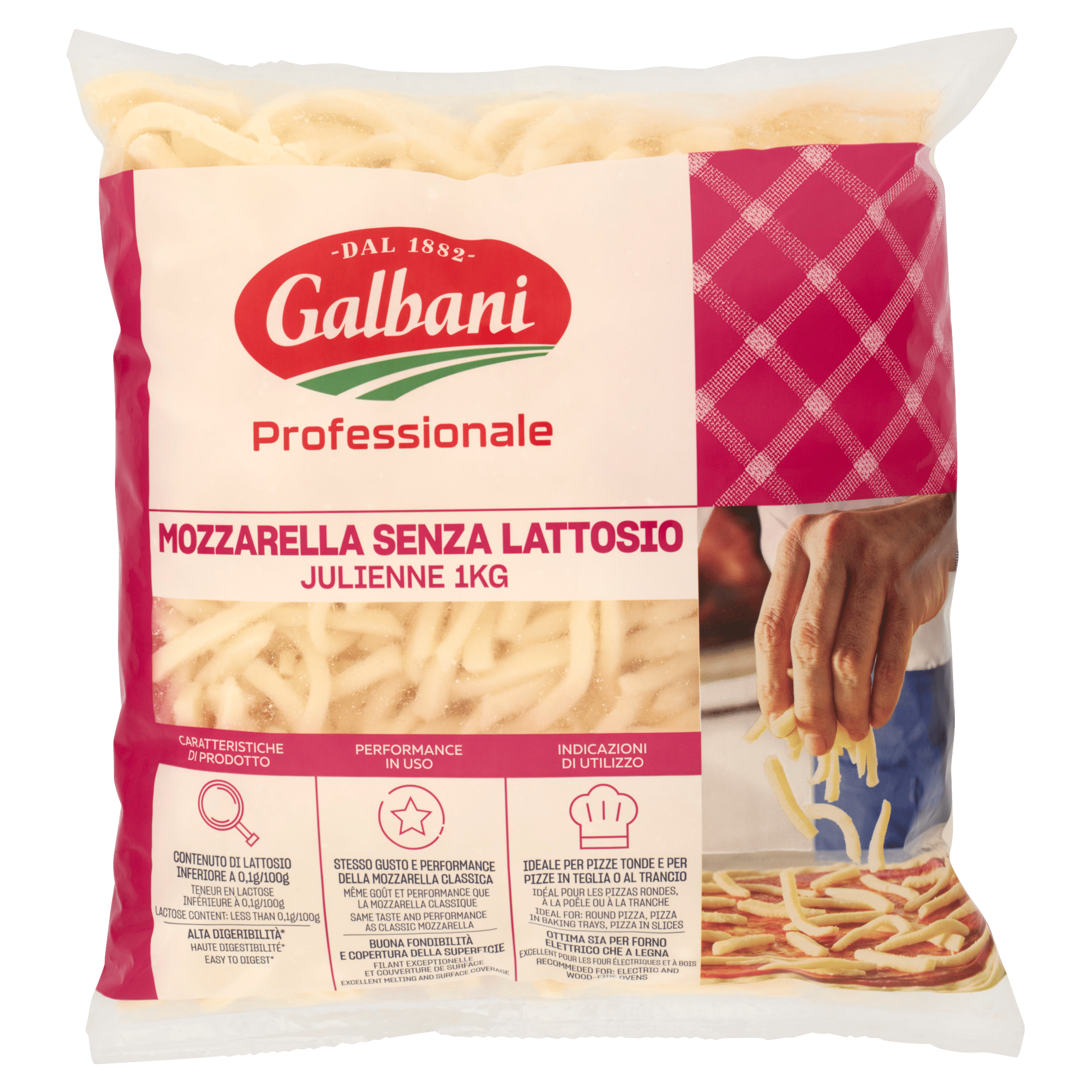 Galbani Professionale Mozzarella Senza Lattosio Julienne 1 Kg